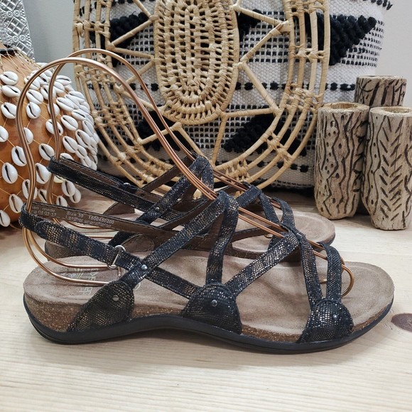 Dansko Shoes - Dansko Jovie Slingback Coffee Swirl Sandals Snake Cork Sole Leather Women 8.5-9